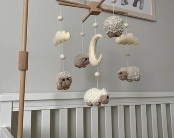 Baby Crib Mobile Goat Mobile Crochet Mobile Crib Holder Arm Hanger