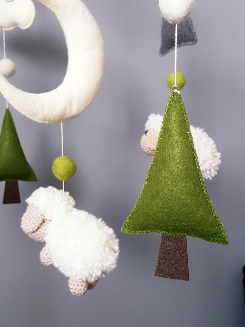 Baby Crib Mobile Sheep Mobile Crochet Mobile Amigurumi Mobile Etsy