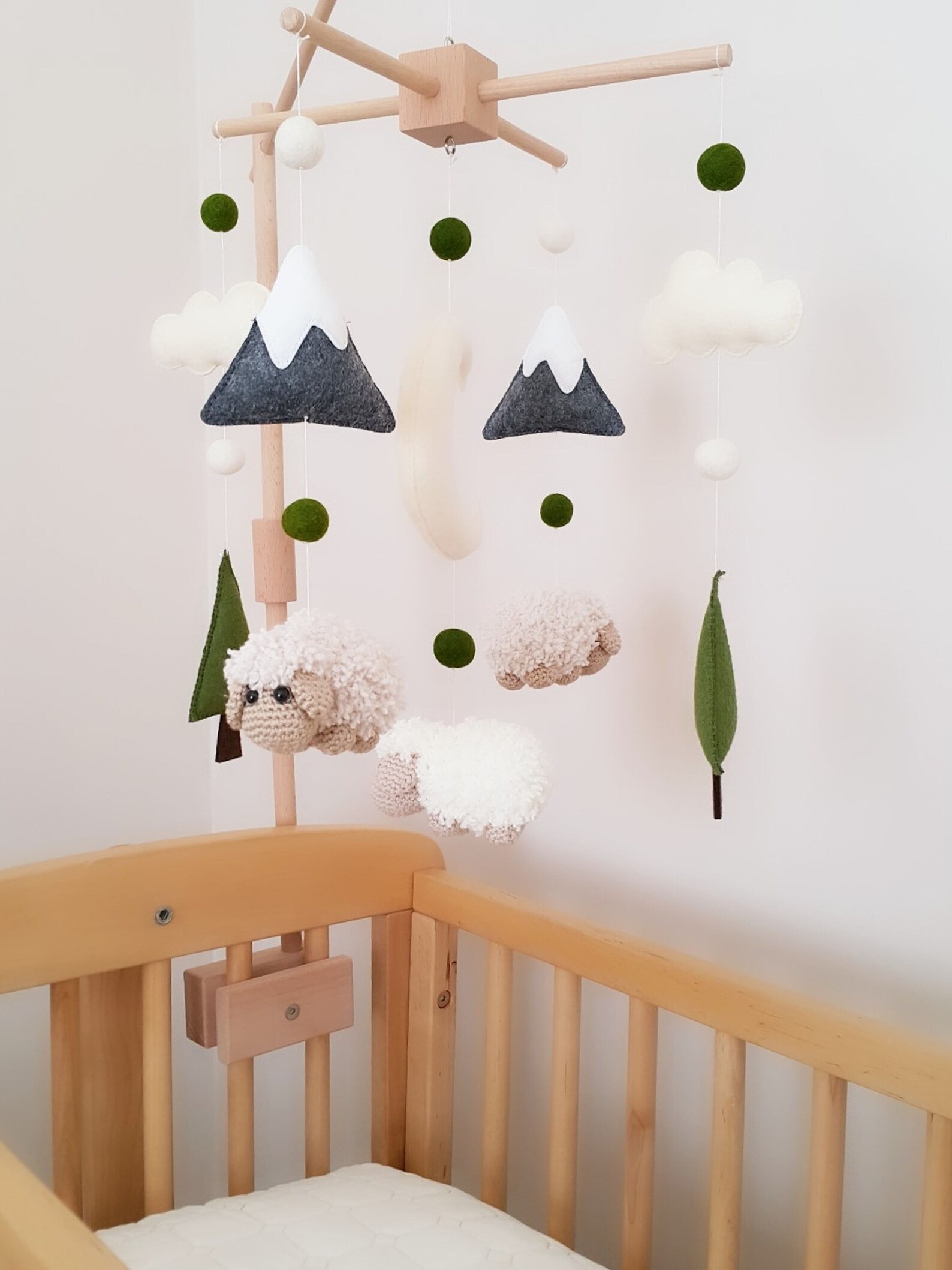 Baby Crib Mobile Sheep Mobile Crib Holder Arm Hanger Crochet Etsy