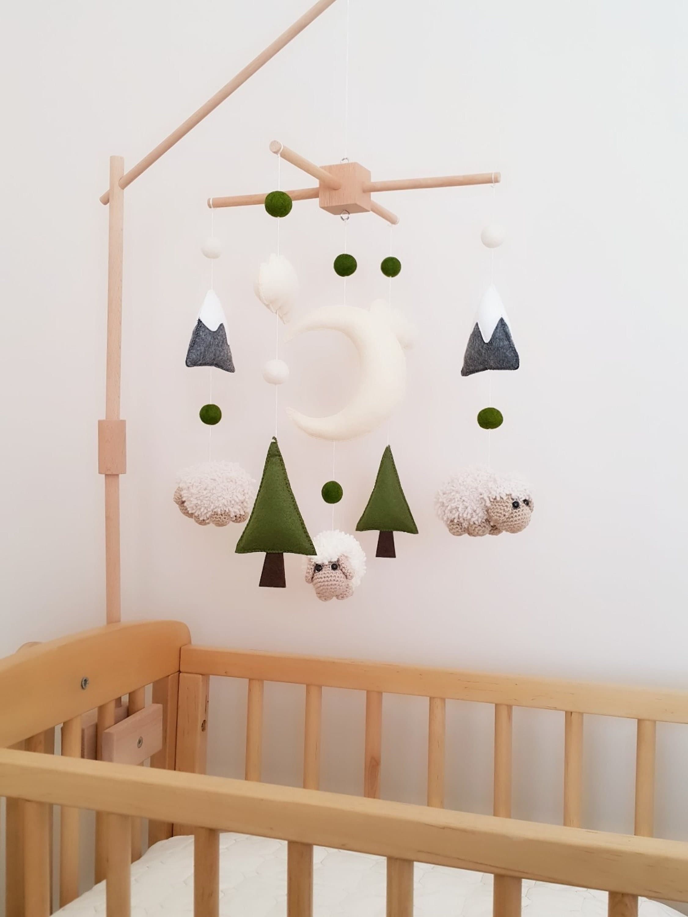 Baby Crib Mobile Sheep Mobile Crib Holder Arm Hanger Crochet Etsy