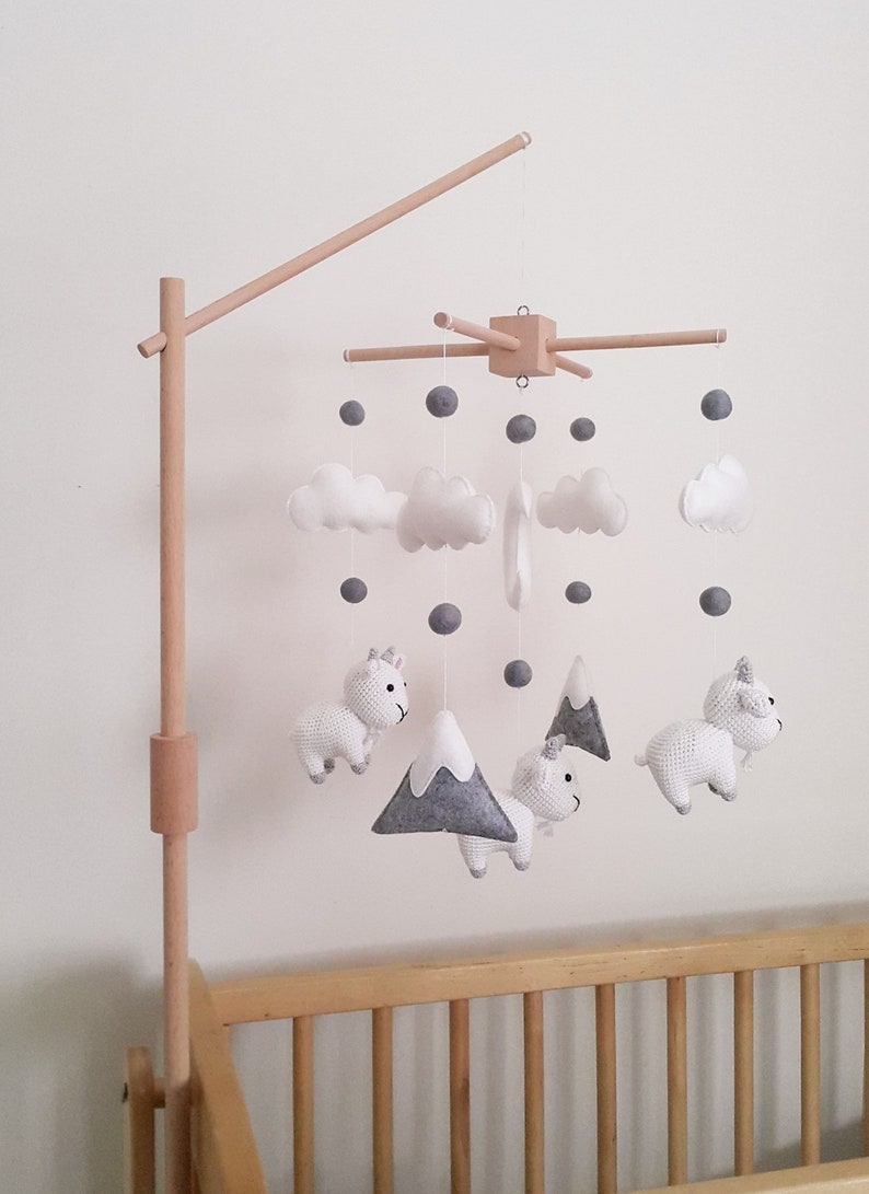 Baby Crib Mobile Goat Mobile Crochet Mobile Crib Holder Arm Etsy