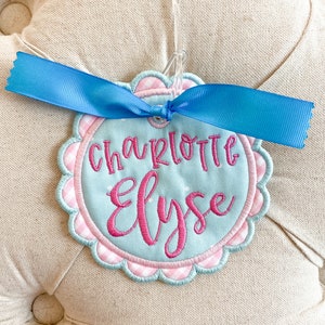 Backpack Name Tag Bag Tags Luggage Tag Fabric Name Tag Fabric Embroidered Backpack Name Tag