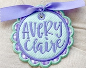Backpack Name Tag Bag Tags Luggage Tag Fabric Name Tag Fabric Embroidered Backpack Name Tag