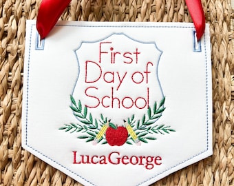 Back to School Banner Back to School Pennant Grandmillennial Back to School First Day of School Pendant First Day of School Flag Pennant