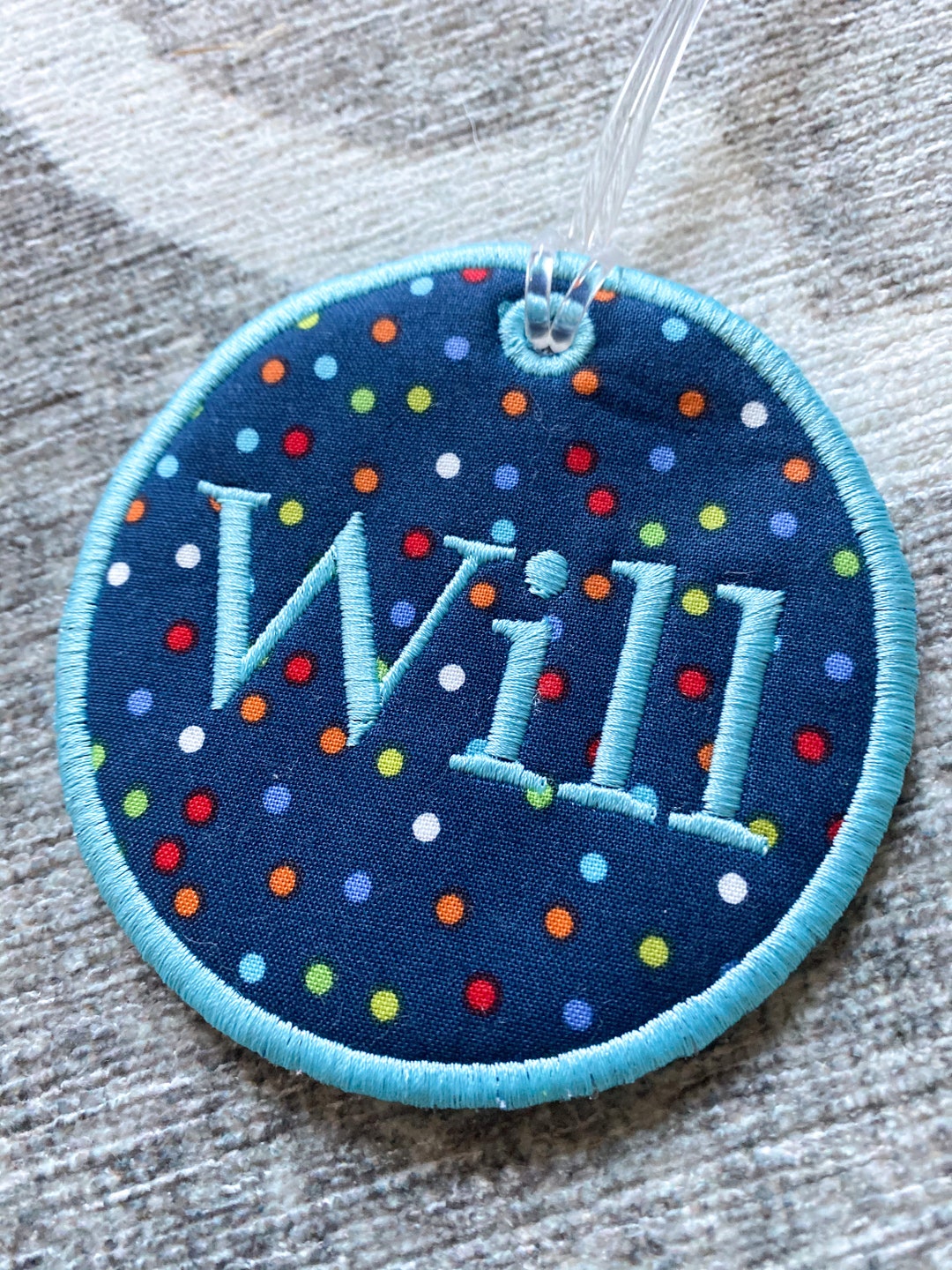 Backpack Name Tag Bag Tags Luggage Tag Fabric Name Tag Fabric Embroidered Backpack Name Tag Etsy