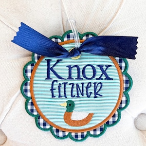 Backpack Name Tag Bag Tags Luggage Tag Fabric Name Tag Fabric Embroidered Backpack Name Tag