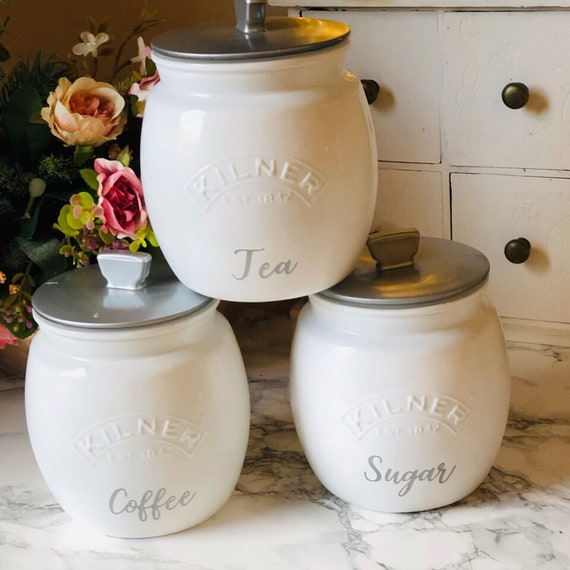 tea coffee sugar kilner jars