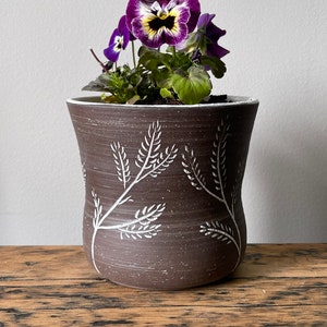 Beautiful hand-carved planter/succulent pot image 2