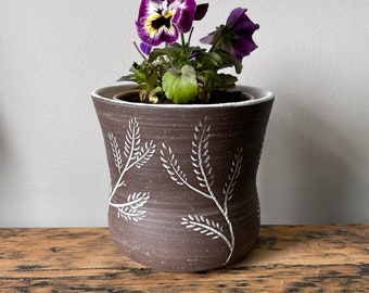 Beautiful hand-carved planter/succulent pot