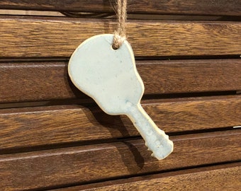 Handmade guitar pottery ornament