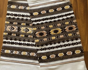 Cotton. Hutsul region AntiqueVintage Ukrainian towel Woven on the loom