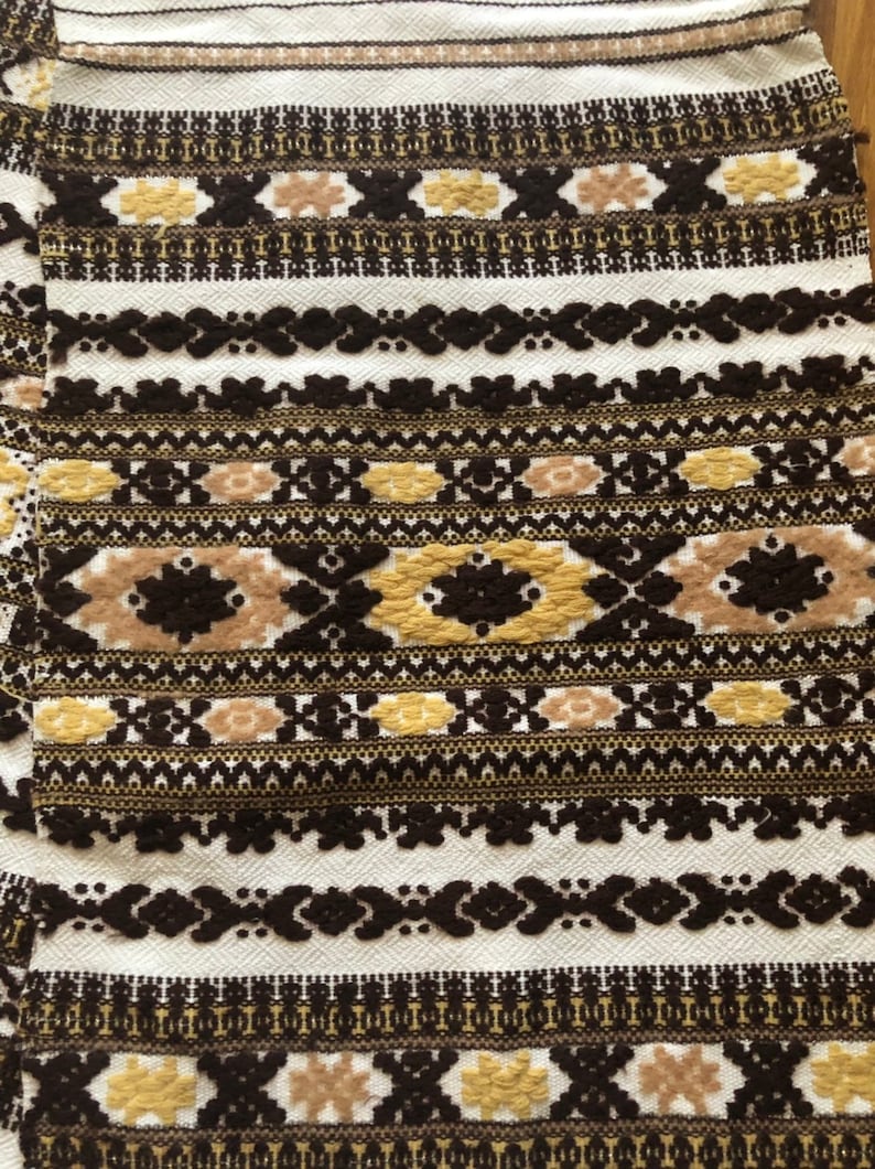 Cotton. Hutsul region AntiqueVintage Ukrainian towel Woven on the loom