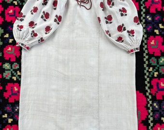 Couleurs ! Antiquité Robe ukrainienne traditionnelle Vushyvanka Sorochka ukrainienne Chanvre blanchi et filé sur place