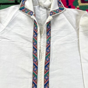 Vintage Ukrainian men’s shirt Antique Ukrainian Vushyvsnka Traditional Ukrainian men’s shirt Linen