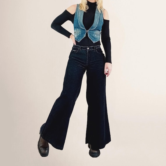 A 　00's Archive wide trousers y2k EU 26 | Y2K Overzeas Skater Rib Pants Wide Leg Rave Corduroy