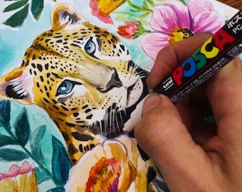 DIY Cats Watercolor Papers- 6 Hand-drawn Templates On 140 lb/ 300 GSM Watercolor Painting Paper Pages, (Watercolor palette not included)