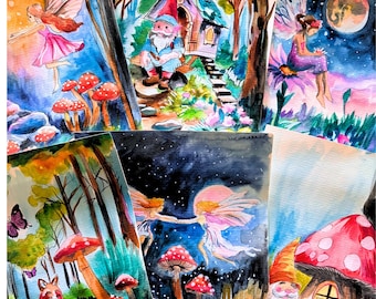 Fairy DYI Watercolor Paint Kit adults and kids, Fairy Paint Kit, Date night , birthday party activity, better than paint by numbers