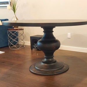 Round Dining Table, Pedestal Table, Dining Table, Rustic, Round Table, Solid Wood