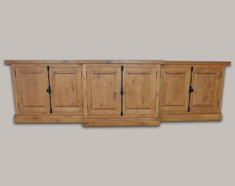 Media Console, TV Stand, Solid Wood, Console Cabinet, Rustic, Knotty Alder, Handmade, Media Cabinet, Entertainment Center