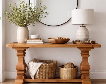 Wood Console Table | Farmhouse Table | Entryway Table | Sofa Table