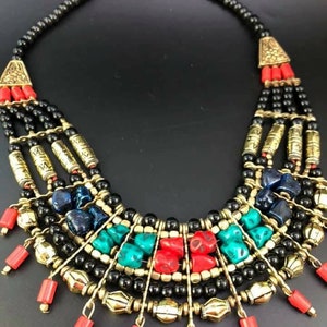 Brass Necklace , Handicraft, tibetan Necklace , boho Necklace , Vintage Necklace, Handmade jewellery