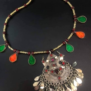 Vintage kuchi Necklace , Tribal Necklace ,BellyDance ,1980s