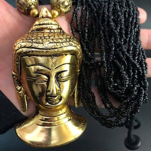 Collar de Buda, joyas budistas, collar religioso, regalos de Buda para él, ella, colgante de cabeza de Buda oriental, collar de colgante de Buda espiritual