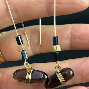 Citrin Ohrringe, Edelstein Ohrringe, Gold fill Ohrringe, Citrin Schmuck, Winzig gold Ohrringe, November Geburtsstein,Frau Geschenk,Citrin Messing