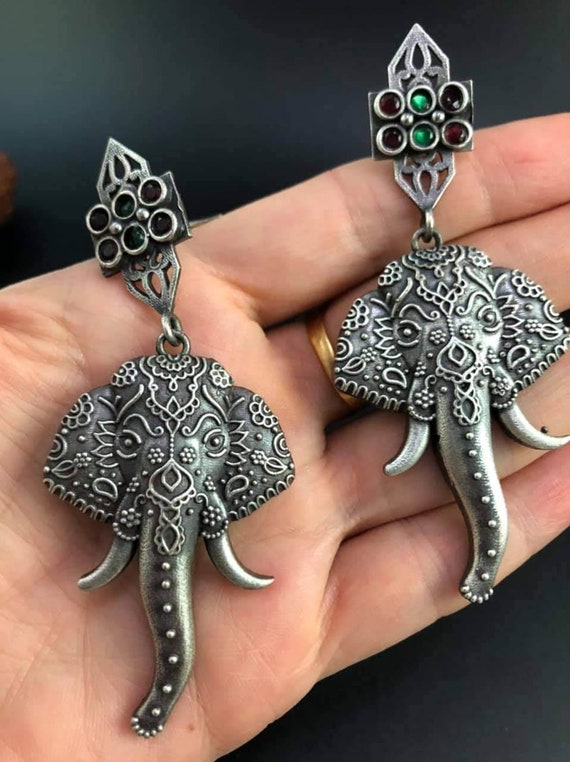 Elephant store jewelry earrings