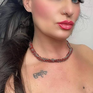 RED CRYSTAL NECKLACE, Beads Necklace,Handmade Necklace, gift for her,Mother's day, Gift