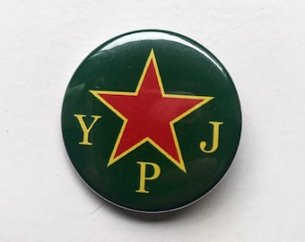 YPJ Star Pin - Mylar Plastic Button