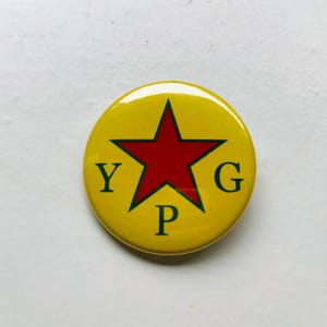YPG Star Pin - Mylar Plastic Button