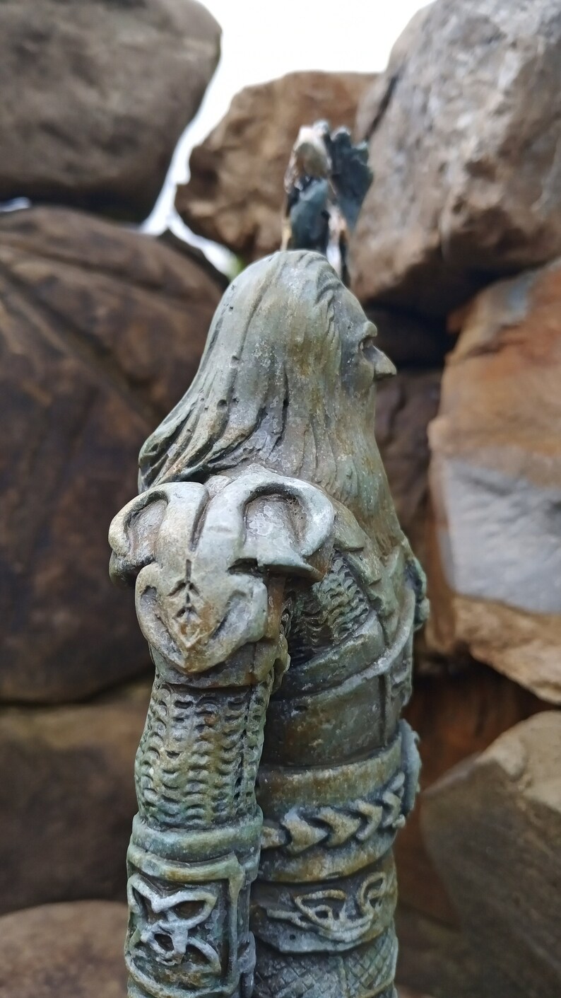 Thor statue Sculpture Thor God Viking decor figurine Asatru Etsy