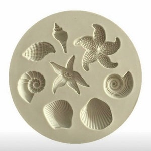 Sea Shell conch nautilus starfish cockle silicone mould mold PMC Metal Clay /Jewellery Making /Baking /Resin /soap /polymer/ cake decorating