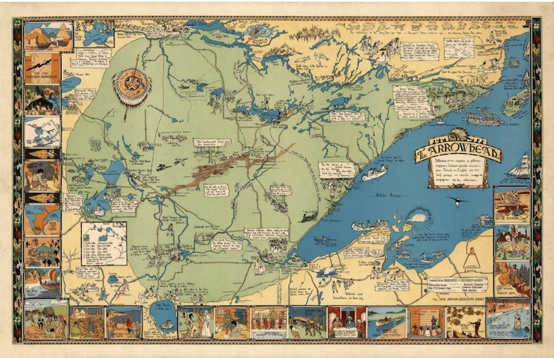 Historical Print Map of the Arrowhead Region, Minnesota image 1