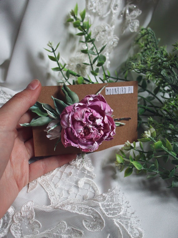 3 Pfingstrosen-Haarspangen – 2-in-1 Als Brosche Oder Haarnadel, Für Hochzeit & Alltag