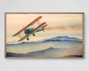 Samsung Frame TV Art | Vintage Airplane| Art for Samsung Frame | Instant Download