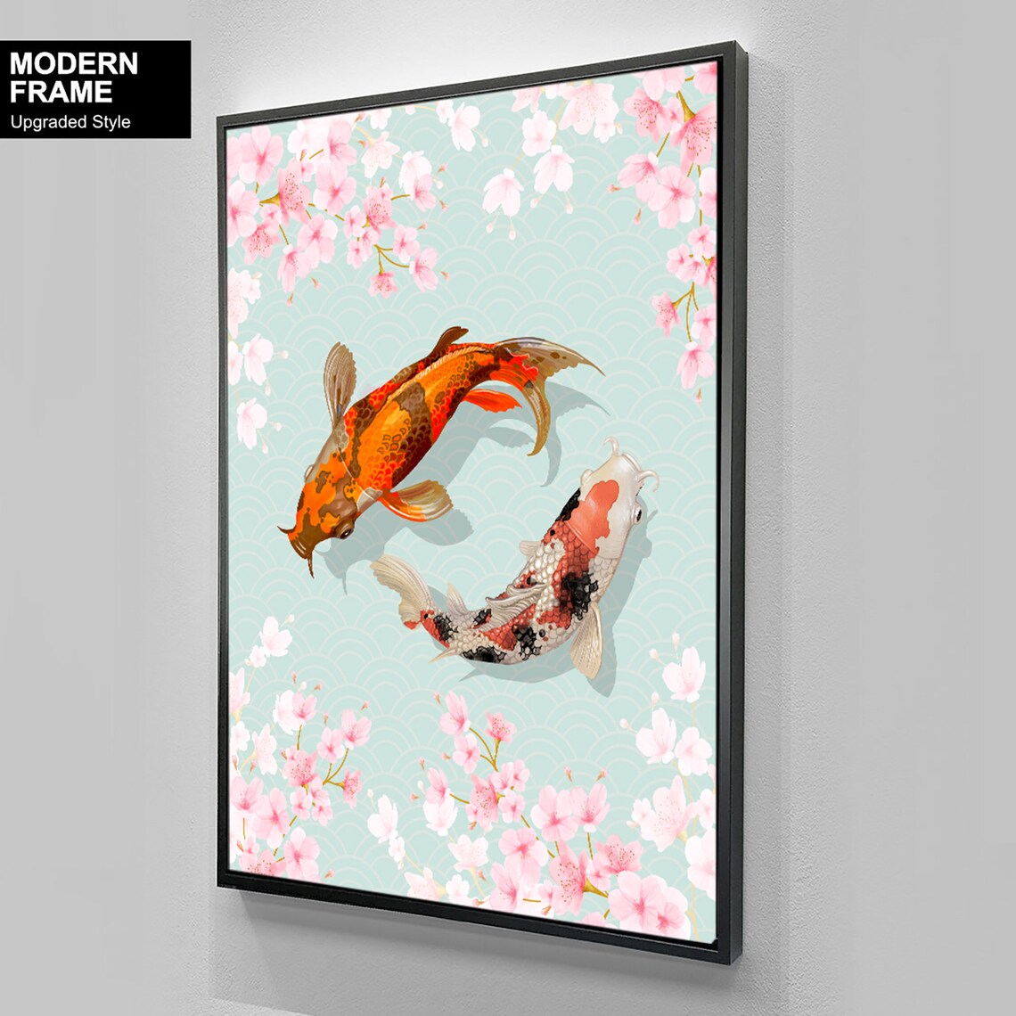 Koi Wall Decor Japanese Art The Great Wave at Kanagawa Etsy