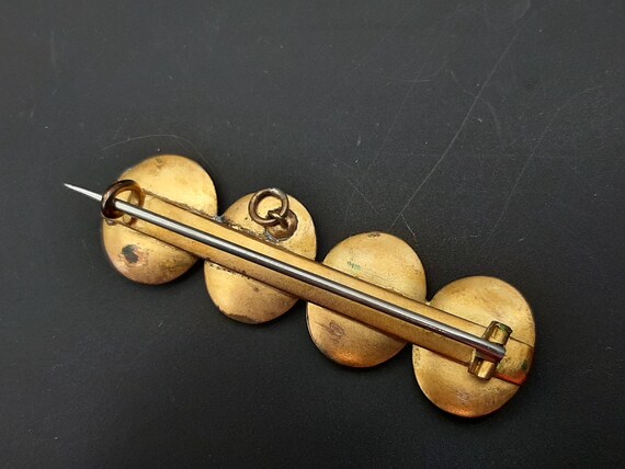 Antique Victorian Decorative Pinchbeck Button Bar Brooch View 6