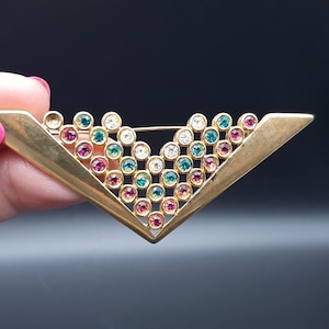Vintage 1980er Jahre Statement Brosche