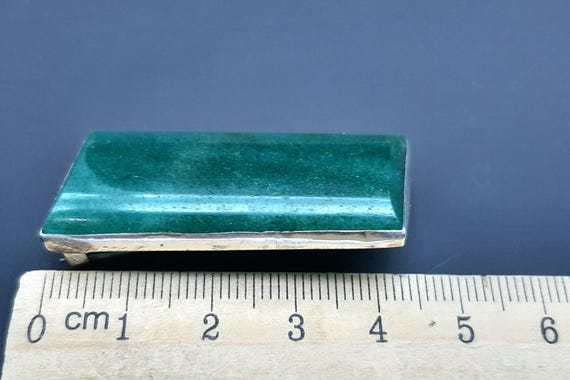 Antique Edwardian Large Solid Silver Adventurine … - image 7