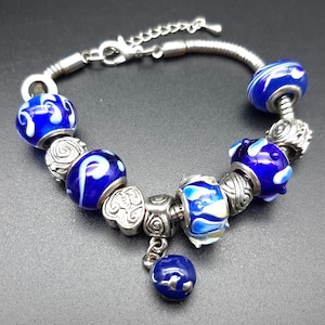 Bracelet à breloques style Pandora vintage avec breloques