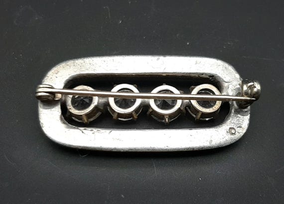 Antique Edwardian Solid Silver Diamond Paste Orna… - image 3