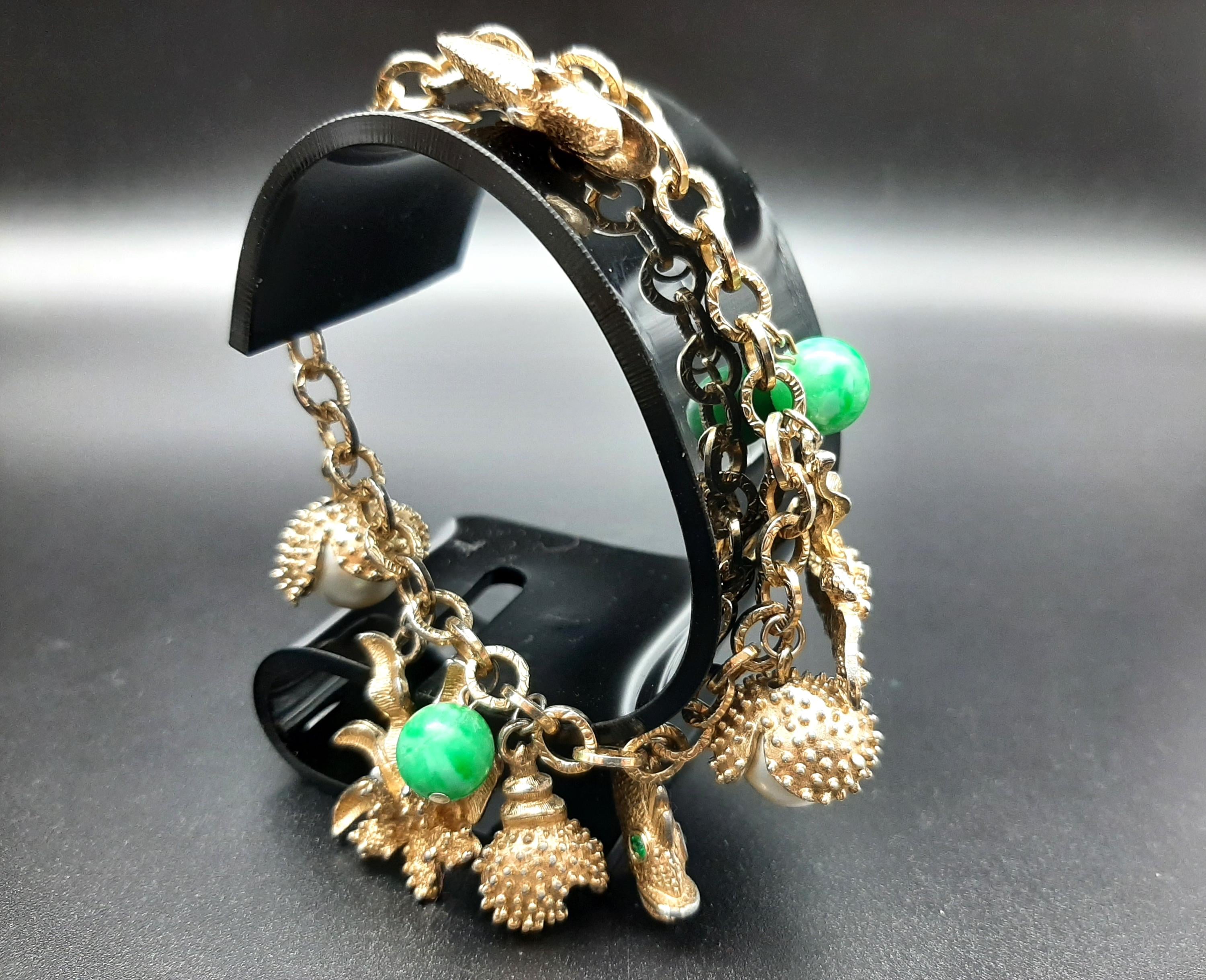 Vintage Sarah Coventry 1960s Under the Sea Charm Bracelet - Etsy