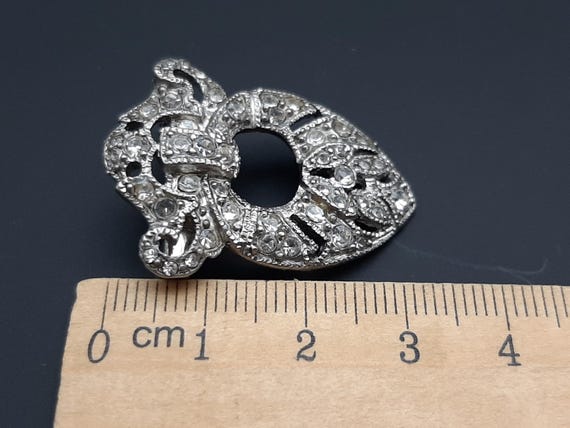 Ancienne belle broche, art deco, strass