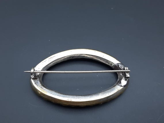 Antique Large Diamond Paste Solid Silver Brooch A… - image 7