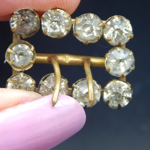 Antique Georgian French Petite Paste and Gilt Shoe Buckle