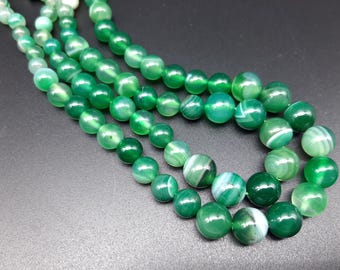 Vintage 1950s Mid Century Hand Ground Malachite Twin Strand Necklace