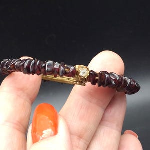 Antique Victorian Gilt & Almandine Garnet Bangle with paste clasp 26g