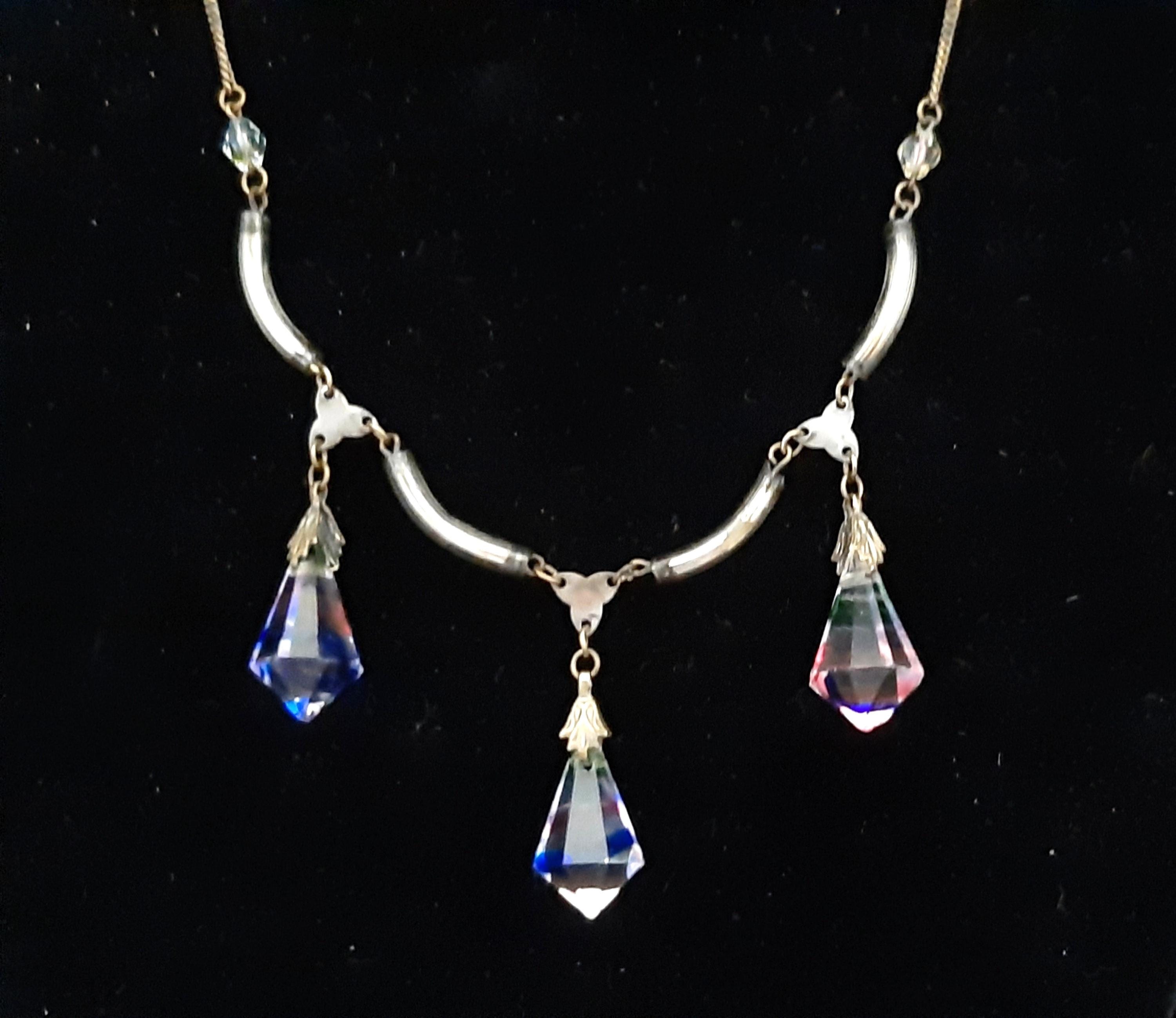 Vintage czech art deco necklace - Etsy 日本